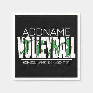 Volleyball Team Player ADD NAME School Top Athlete Napkins