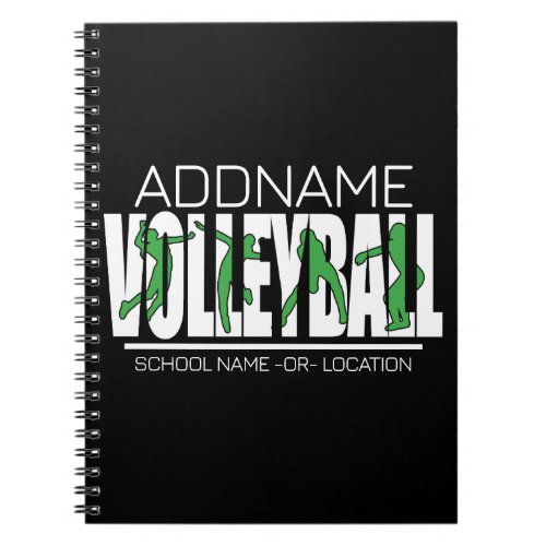 Volleyball Team Player ADD NAME School Top Athlete Notebook