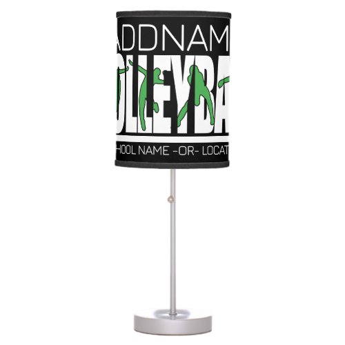 Volleyball Team Player ADD NAME School Top Athlete Table Lamp