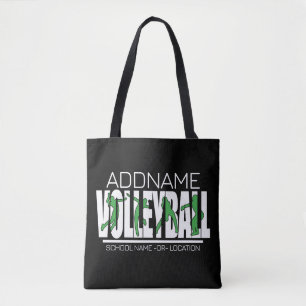 Volleyball Team Player ADD NAME School Top Athlete Tote Bag