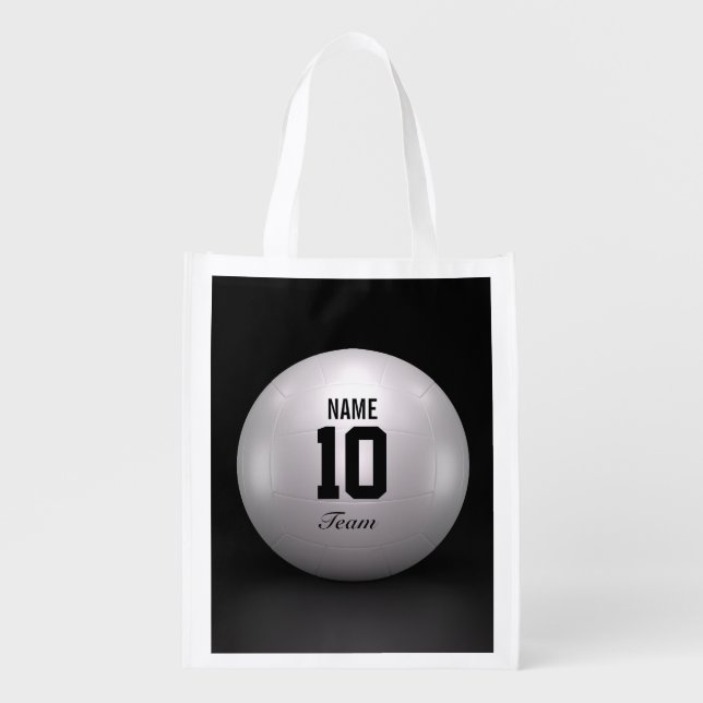 Volleyball Team Reusable Grocery Bag (Front)