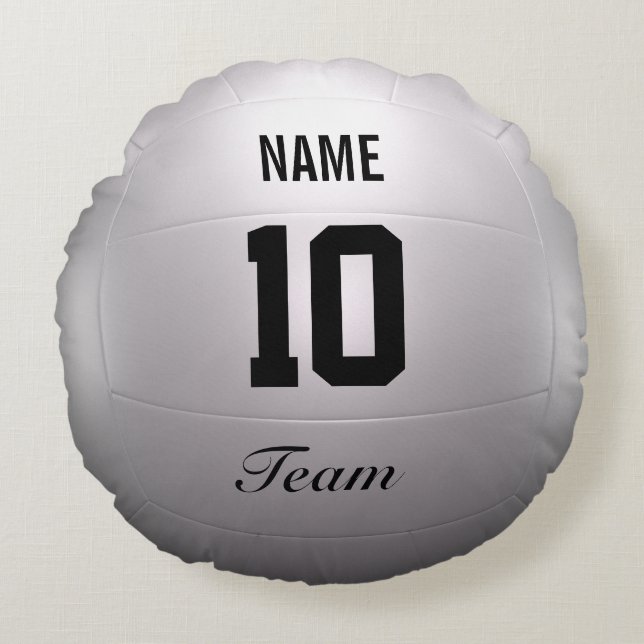 Volleyball Team Round Pillow (Front)