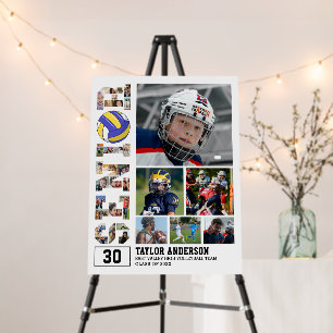 Volleyball Team Senior Graduation Photo Collage Foam Board