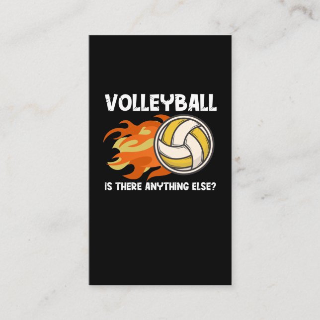 Volleyball Team Sport Smash Ball Attacker Sport Business Card (Front)