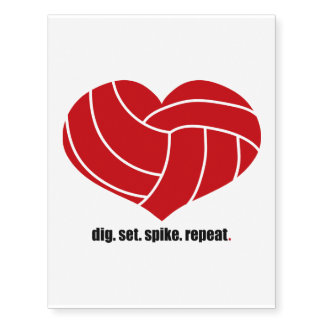 volleyball temporary tattoos