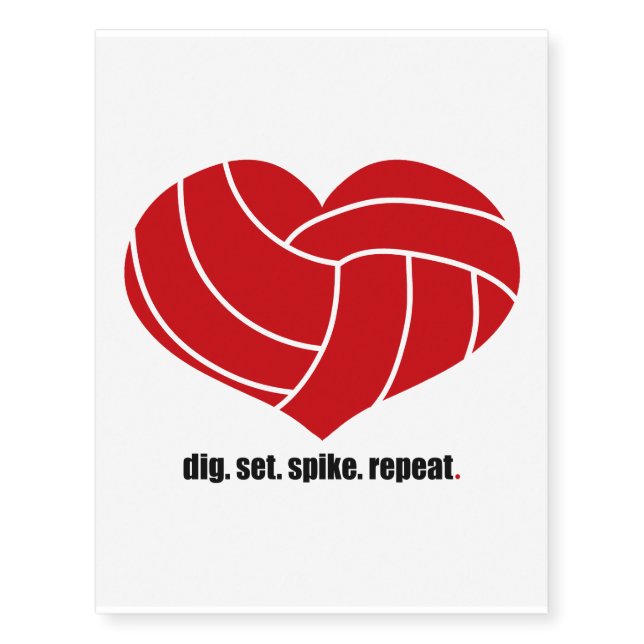 volleyball temporary tattoos (Front)