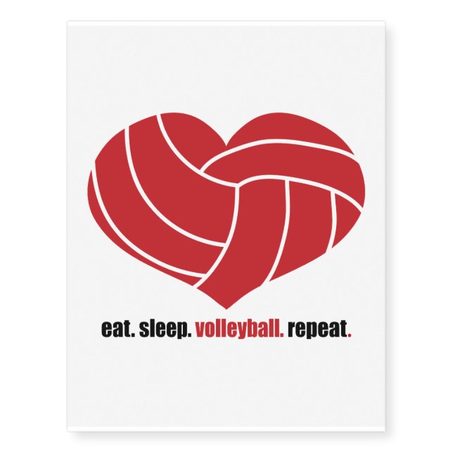 volleyball temporary tattoos (Front)