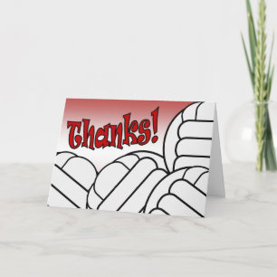 Volleyball - Thank You! Letterpress Thank You Card