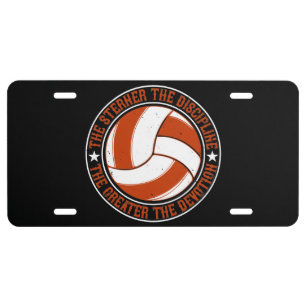 Volleyball - The Sterner The Discipline License Pl Plate
