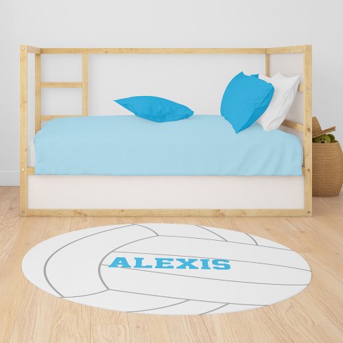 Volleyball Themed Personalized Kids Rug