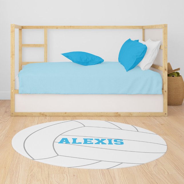 Volleyball Themed Personalized Kids Rug (Creator Uploaded)