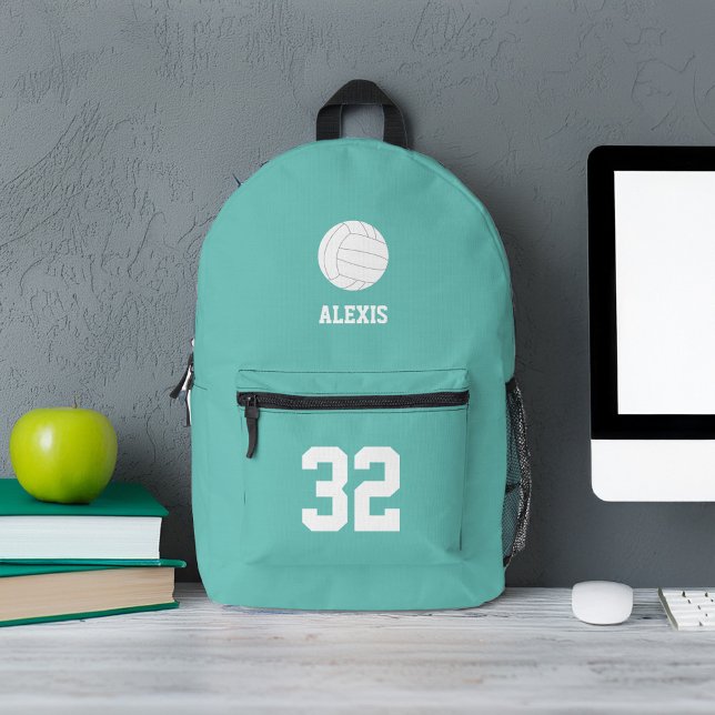 Volleyball Themed Personalized  Printed Backpack (Creator Uploaded)