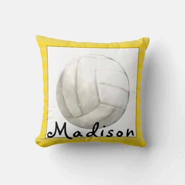 Volleyball Throw Pillow (Front)
