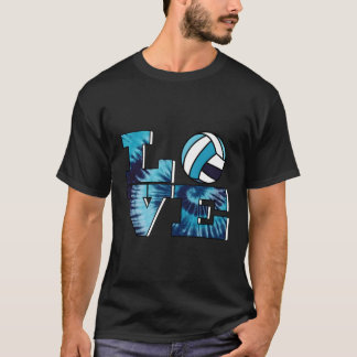 Volleyball Tie Dye Blue Love Great Gift Teen Girls T-Shirt