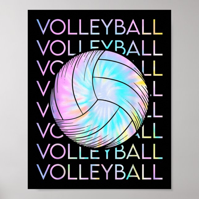 Volleyball Tie Dye Look  Poster (Front)