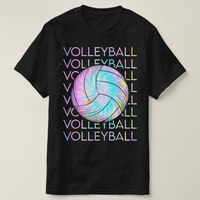 Volleyball Tie Dye Look  T-Shirt (Design Front)