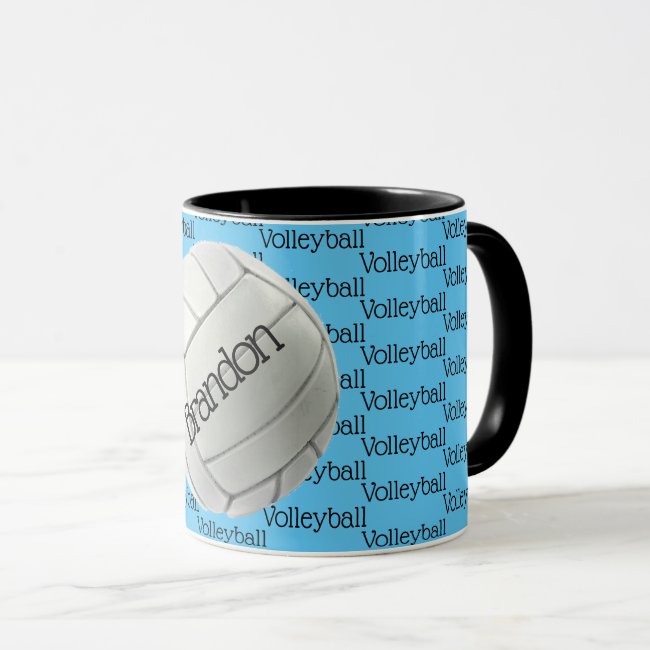 Volleyball Tiled Text Design Coffee Mug