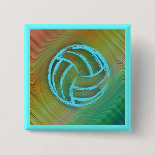Volleyball Twirl Button
