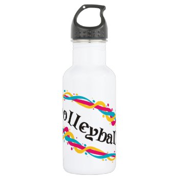 Volleyball Twists Water Bottle by PolkaDotTees at Zazzle