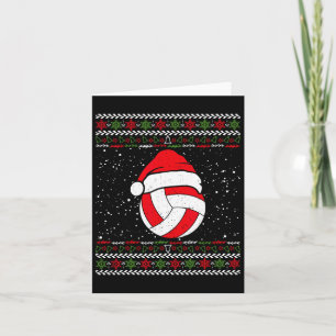 Volleyball Ugly Christmas Sweater Sport Lover Xmas Card