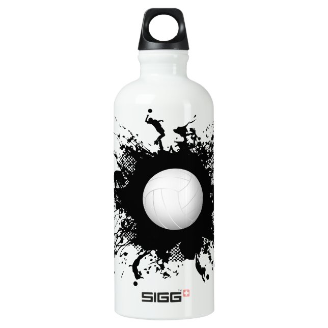 Volleyball Urban Style Aluminum Water Bottle (Front)
