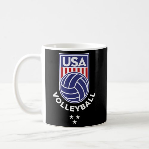 Volleyball Usa Support The Team Usa Flag Beach Coffee Mug