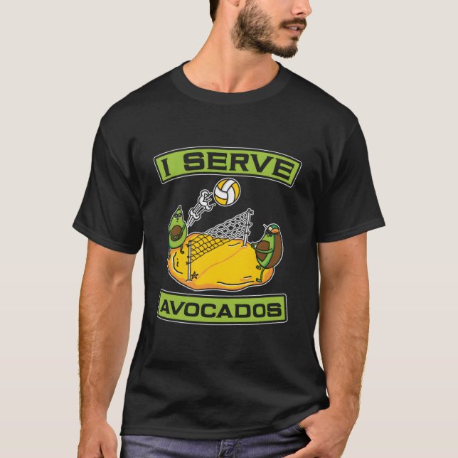 Volleyball Vball Beach Volleyball Avocado T-Shirt (Front)