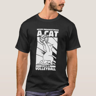 Volleyball Vball Beach - Volleyball Cat T-Shirt