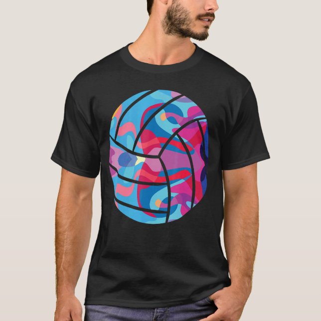 Volleyball volleyball game Colorful Graphic T-Shirt (Front)