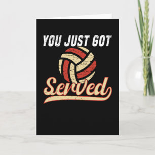 Volleyball Volleyball Player Ball Playing Field Card