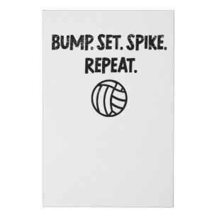 Volleyball Volleyball Player Beach Saying Ball Faux Canvas Print