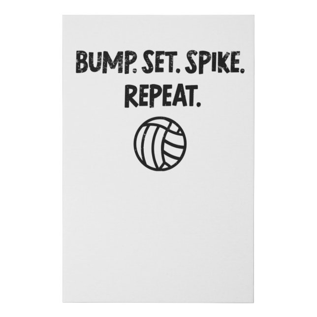 Volleyball Volleyball Player Beach Saying Ball Faux Canvas Print (Front)
