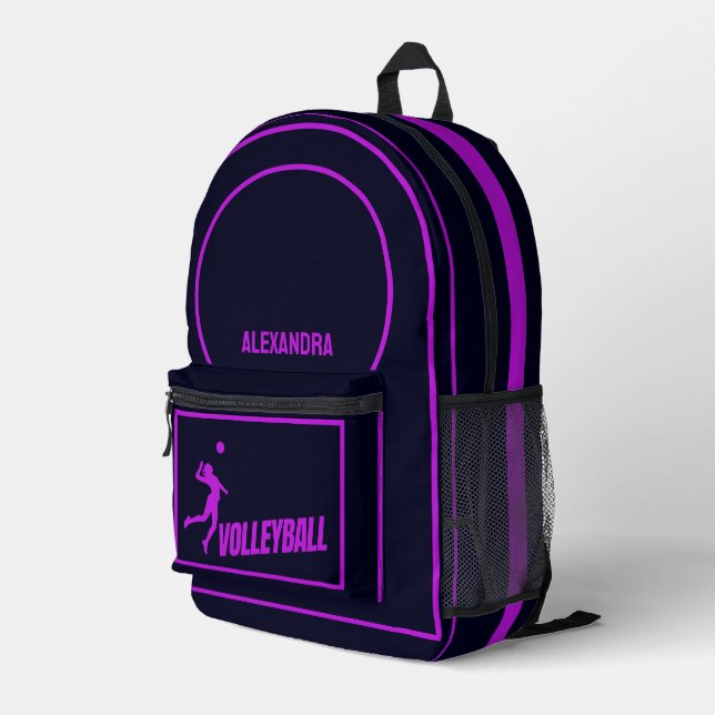 Volleyball, Volleyball player girl, Birthday gift Printed Backpack (Back Corner Right)