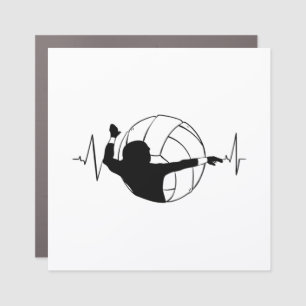 Volleyball - Volleyball Player Heartbeat Car Magnet