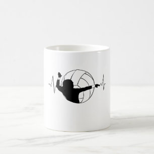 Volleyball - Volleyball Player Heartbeat Coffee Mug