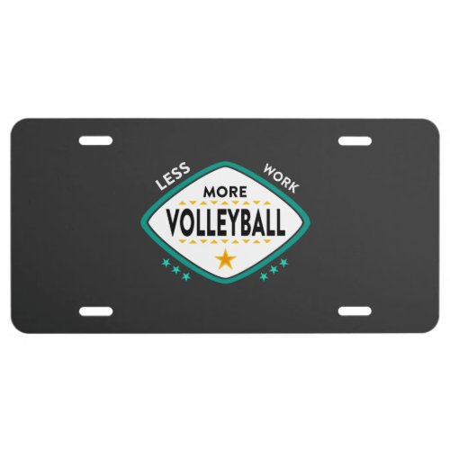 Volleyball Volleyball Player License Plate