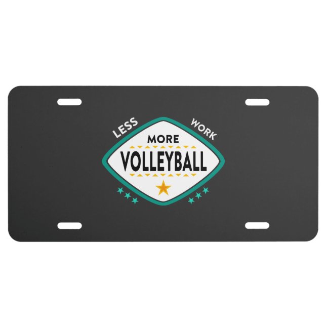 Volleyball Volleyball Player License Plate (Front)