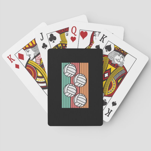 Volleyball - Volleyball Retro Poker Cards (Back)