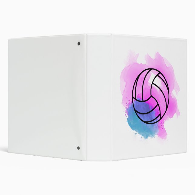 Volleyball Watercolor 3 Ring Binder (Background)