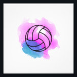 Volleyball Watercolor Photo Print<br><div class="desc">Illustration with volleyball ball theme. Ideal gift for volleyball fans.</div>