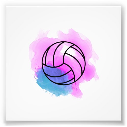 Volleyball Watercolor Photo Print