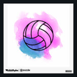 Volleyball Watercolor Wall Sticker<br><div class="desc">Illustration with volleyball ball theme. Ideal gift for volleyball fans.</div>