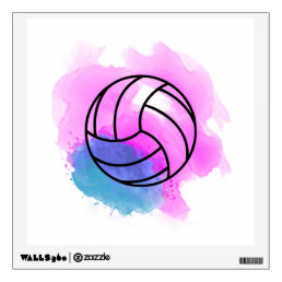Volleyball Watercolor Wall Sticker