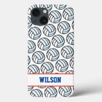 Volleyball White Black Sports Fan NAME Tech