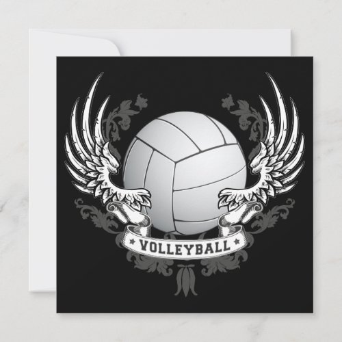Volleyball Wings Invitation