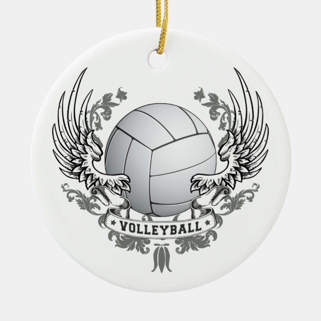 Volleyball Wings Ornament (Front)