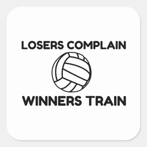 VOLLEYBALL WINNERS TRAIN SQUARE STICKER