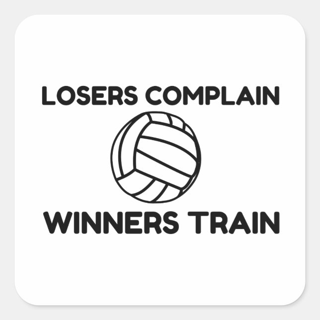VOLLEYBALL WINNERS TRAIN SQUARE STICKER (Front)