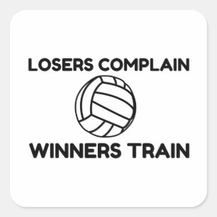 VOLLEYBALL WINNERS TRAIN SQUARE STICKER
