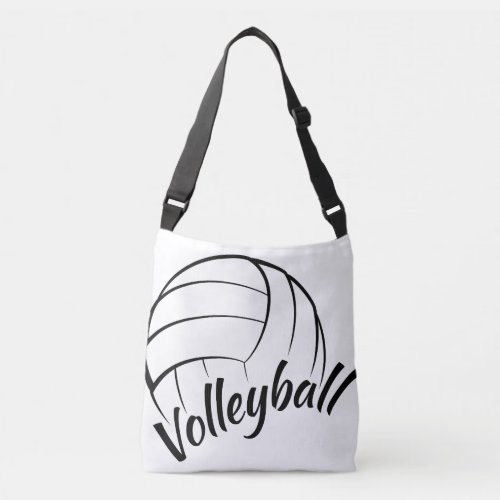 Volleyball with Fun Text Crossbody Bag